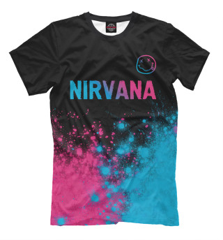 Мужская футболка Nirvana Neon Gradient