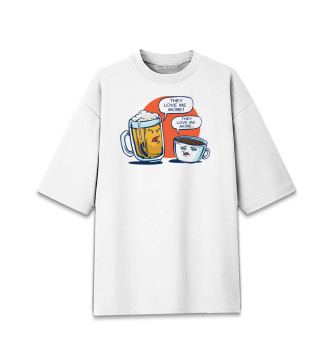 Женская Хлопковая футболка оверсайз Beer
