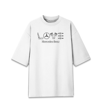Мужская Хлопковая футболка оверсайз LOVE Mercedes-Benz