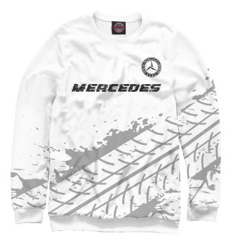 Мужской Свитшот Mercedes Speed Шины (белый фон)