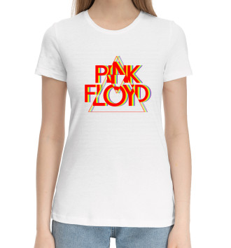 Женская Хлопковая футболка Pink Floyd