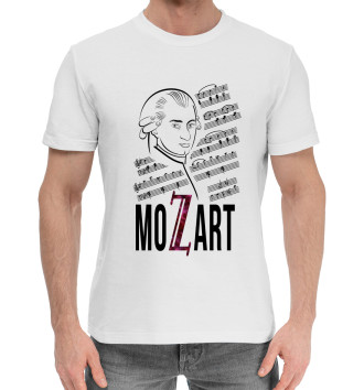 Мужская Хлопковая футболка Моцарт