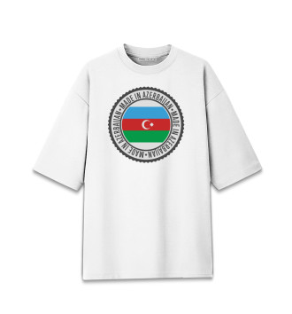 Мужская Хлопковая футболка оверсайз Азербайджан