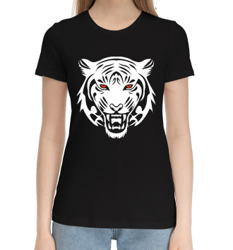 Женская Хлопковая футболка Тигр