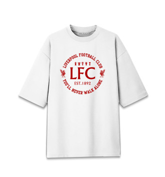 Мужская Хлопковая футболка оверсайз Ливерпуль