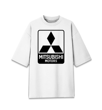Мужская Хлопковая футболка оверсайз MITSUBISHI MOTORS