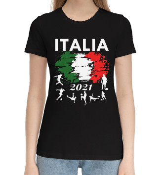 Женская Хлопковая футболка Italia 2021