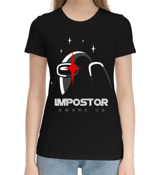 Женская Хлопковая футболка Among Us, Impostor