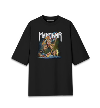 Мужская Хлопковая футболка оверсайз Manowar