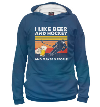 Мужское Худи I Like Beer And Hockey