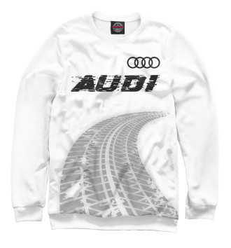 Мужской Свитшот Audi Speed Tires на белом