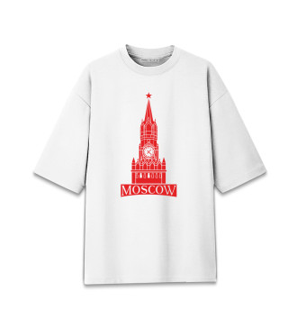 Мужская Хлопковая футболка оверсайз Moscow