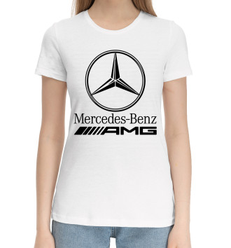 Женская Хлопковая футболка Mercedes-Benz AMG