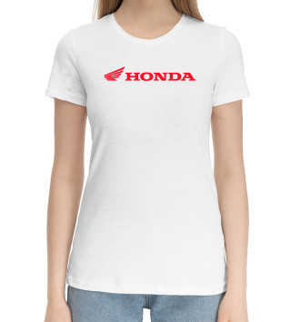 Женская Хлопковая футболка Honda