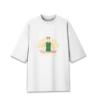 Мужская Хлопковая футболка оверсайз Мать-природа