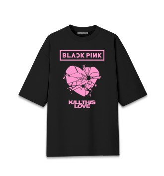 Женская Хлопковая футболка оверсайз BLACKPINK