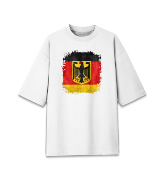 Женская Хлопковая футболка оверсайз Флаг Германии