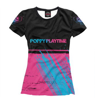 Футболка для девочек Poppy Playtime Neon Gradient