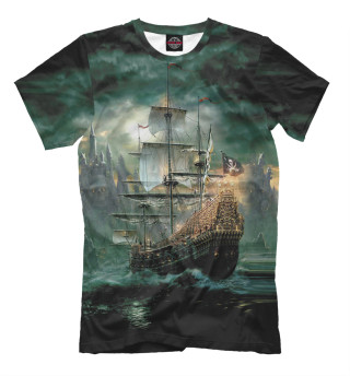 Мужская футболка Пиратский корабль