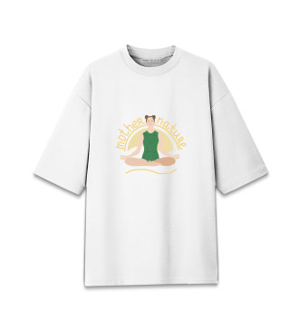 Женская Хлопковая футболка оверсайз Мать-природа