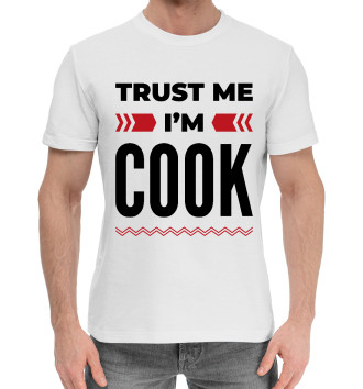 Мужская Хлопковая футболка Trust me - I'm Cook