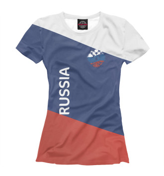 Женская Футболка Флаг и герб России