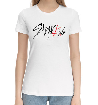 Женская Хлопковая футболка Stray Kids