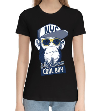 Женская Хлопковая футболка Cool Boy (Красавчик)