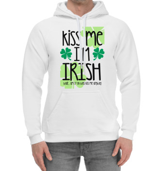 Мужской Хлопковый худи Kiss me I'm Irish
