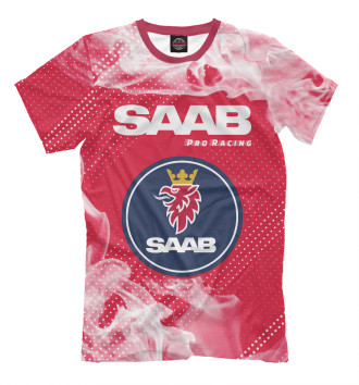 Мужская Футболка Saab | Pro Racing | Огонь