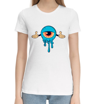 Женская Хлопковая футболка Гипно глаз