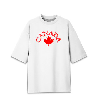 Женская Хлопковая футболка оверсайз Canada