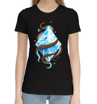 Женская Хлопковая футболка Морской алмаз
