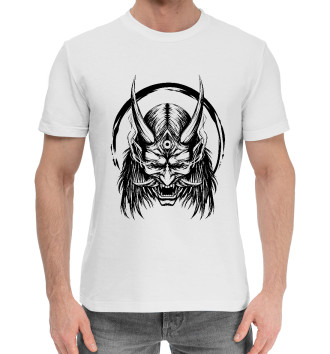 Мужская Хлопковая футболка Японский демон