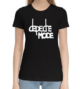 Женская Хлопковая футболка Depeche mode