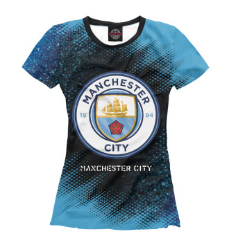 Женская Футболка Манчестер Сити blue