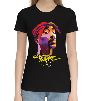 Женская Хлопковая футболка Tupac