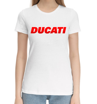 Женская Хлопковая футболка DUCATI