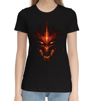 Женская Хлопковая футболка Адская сатана