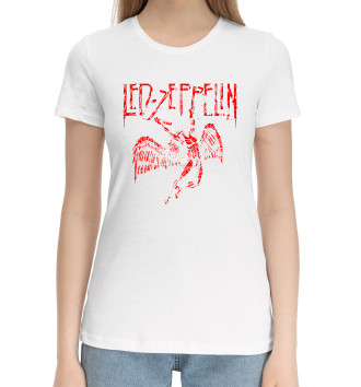 Женская Хлопковая футболка Led Zeppelin