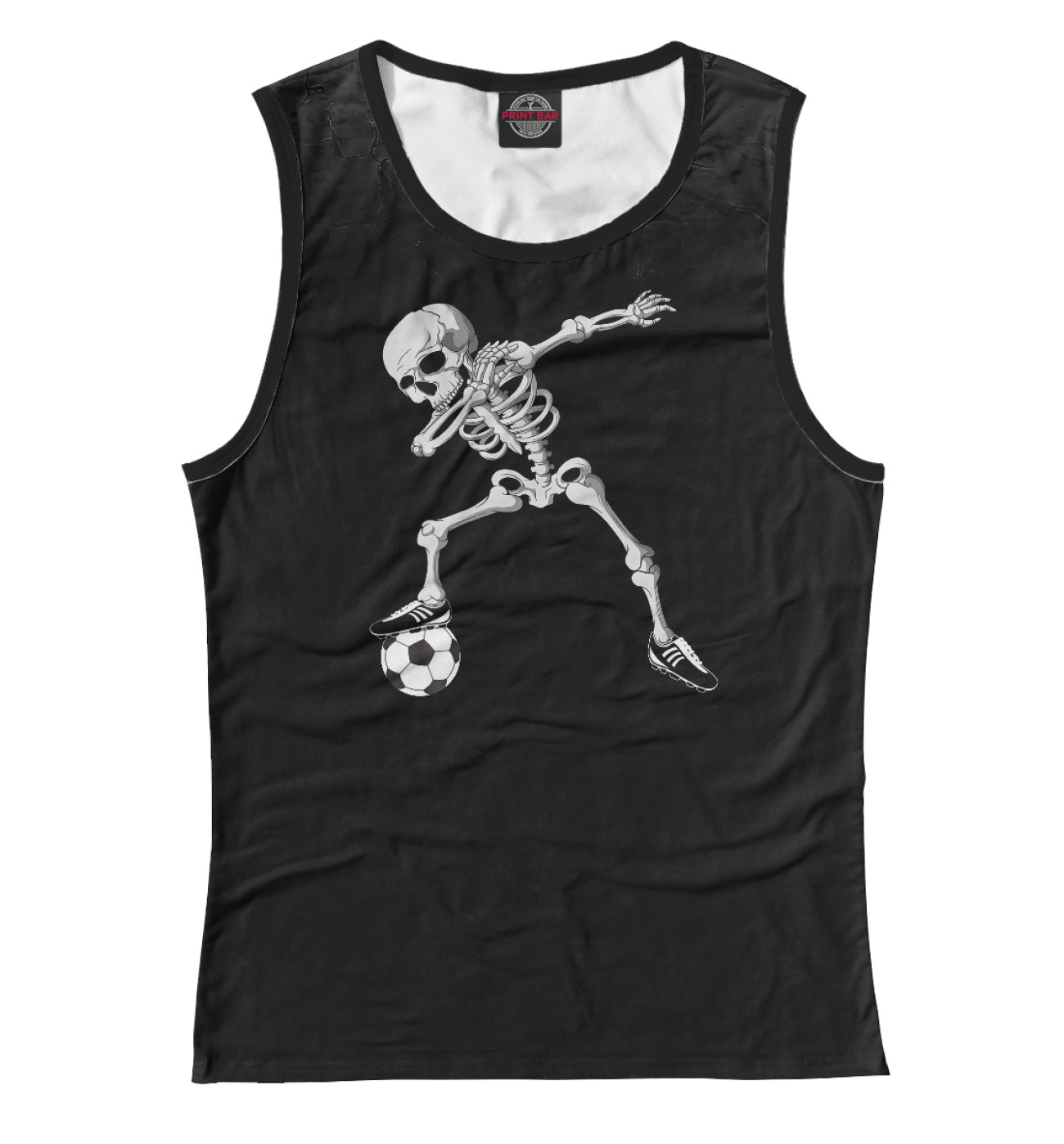 Женская Майка Dabbing Skeleton Soccer, артикул: FTO-979165-may-1