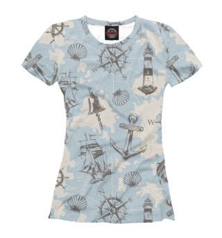 Женская футболка Морская тема