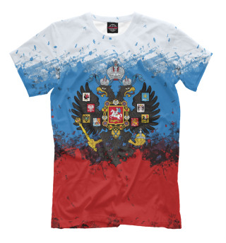 Мужская футболка Русский мир | Герб + краски