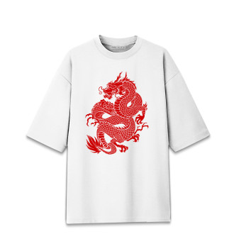 Женская Хлопковая футболка оверсайз Драконы