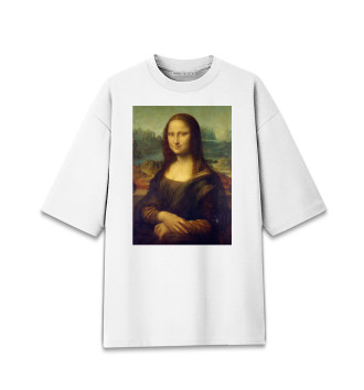Мужская Хлопковая футболка оверсайз Мона Лиза
