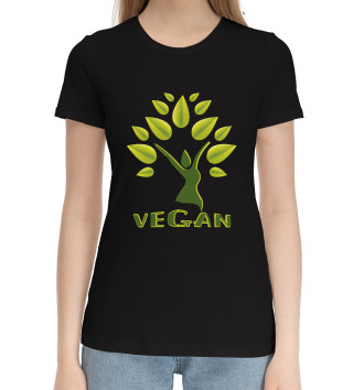 Женская Хлопковая футболка VEGAN