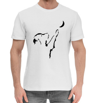 Мужская Хлопковая футболка Лунный Пес