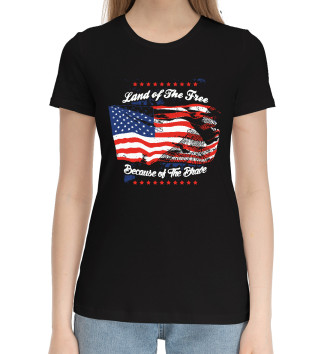 Женская Хлопковая футболка США