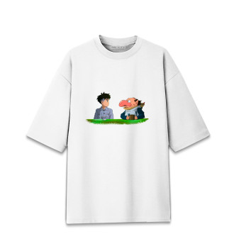 Женская Хлопковая футболка оверсайз Махито Маки