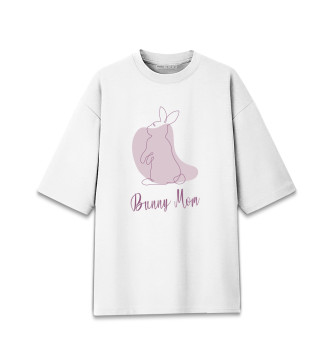 Мужская Хлопковая футболка оверсайз Кролик мама
